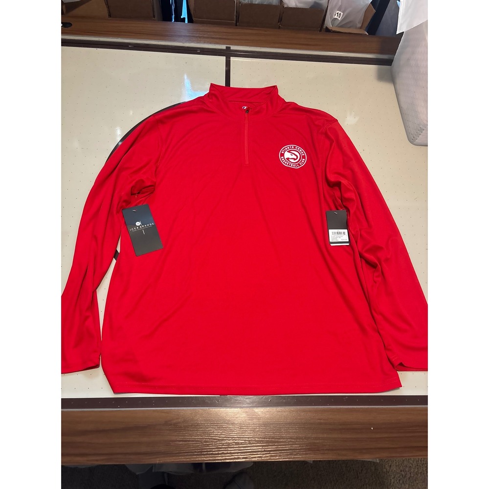 002 Atlanta Hawks NBA UNK Mens XXL Red Quarter Zip Pullover